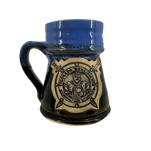 Colorado Renaissance Festival 2017 Beer Mug Pottery Glaze Earthy - Picture 1 of 5